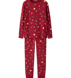 Nattøj|Name It Nattøj - NknVismas - Jester Red/Xmas AOP Red