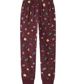 Nattøj|Name It Nattøj - NknVismas - Burgundy/Xmas AOP