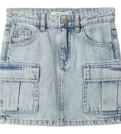 Nederdele|Name It Nederdel - Denim - NkfMillie - Cargo - Light Blue Bleach