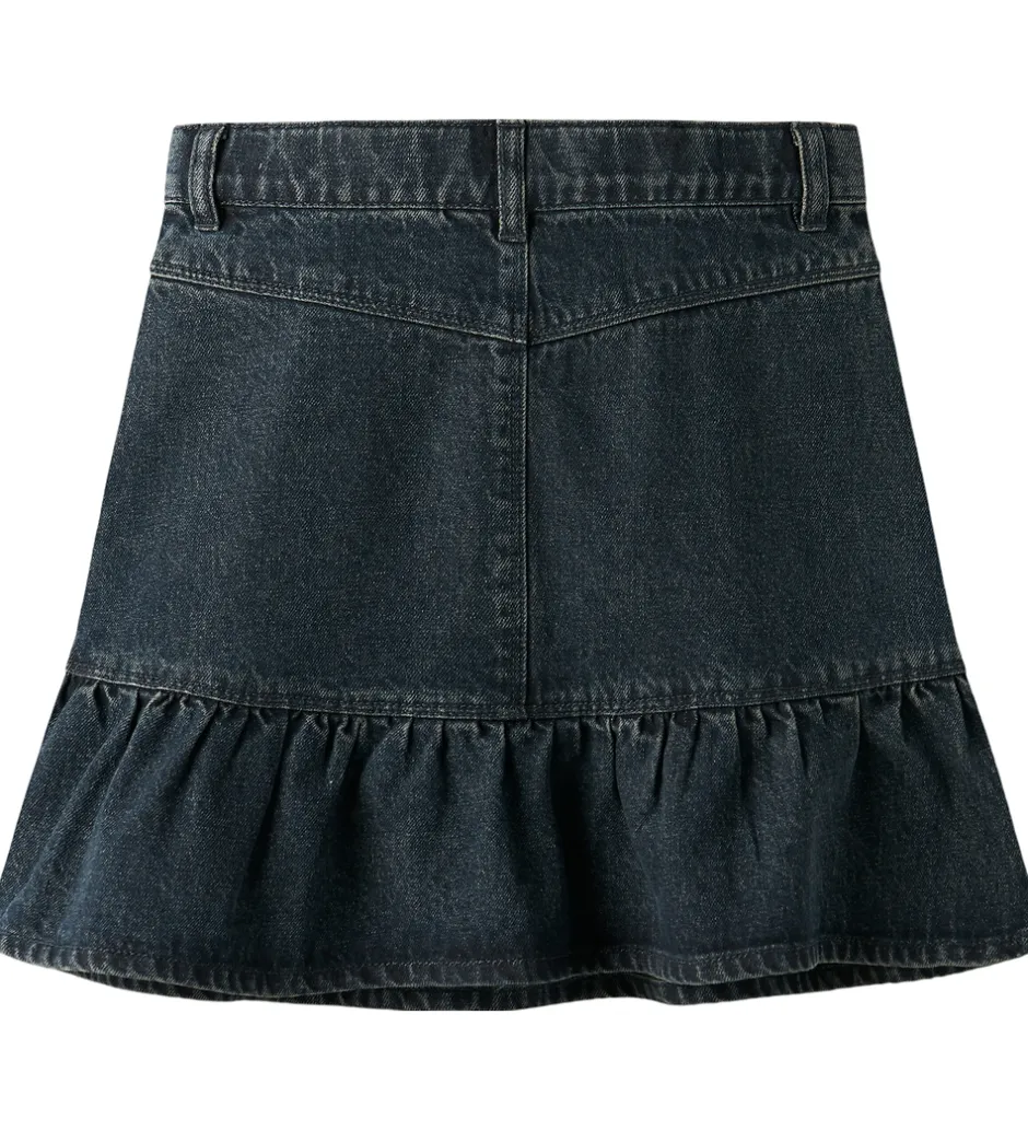 Pigetøj|Nederdele|Name It Nederdel - NkfThes - Dark Midnight Denim m. Rhinsten