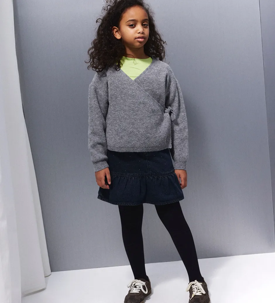 Pigetøj|Nederdele|Name It Nederdel - NkfThes - Dark Midnight Denim m. Rhinsten