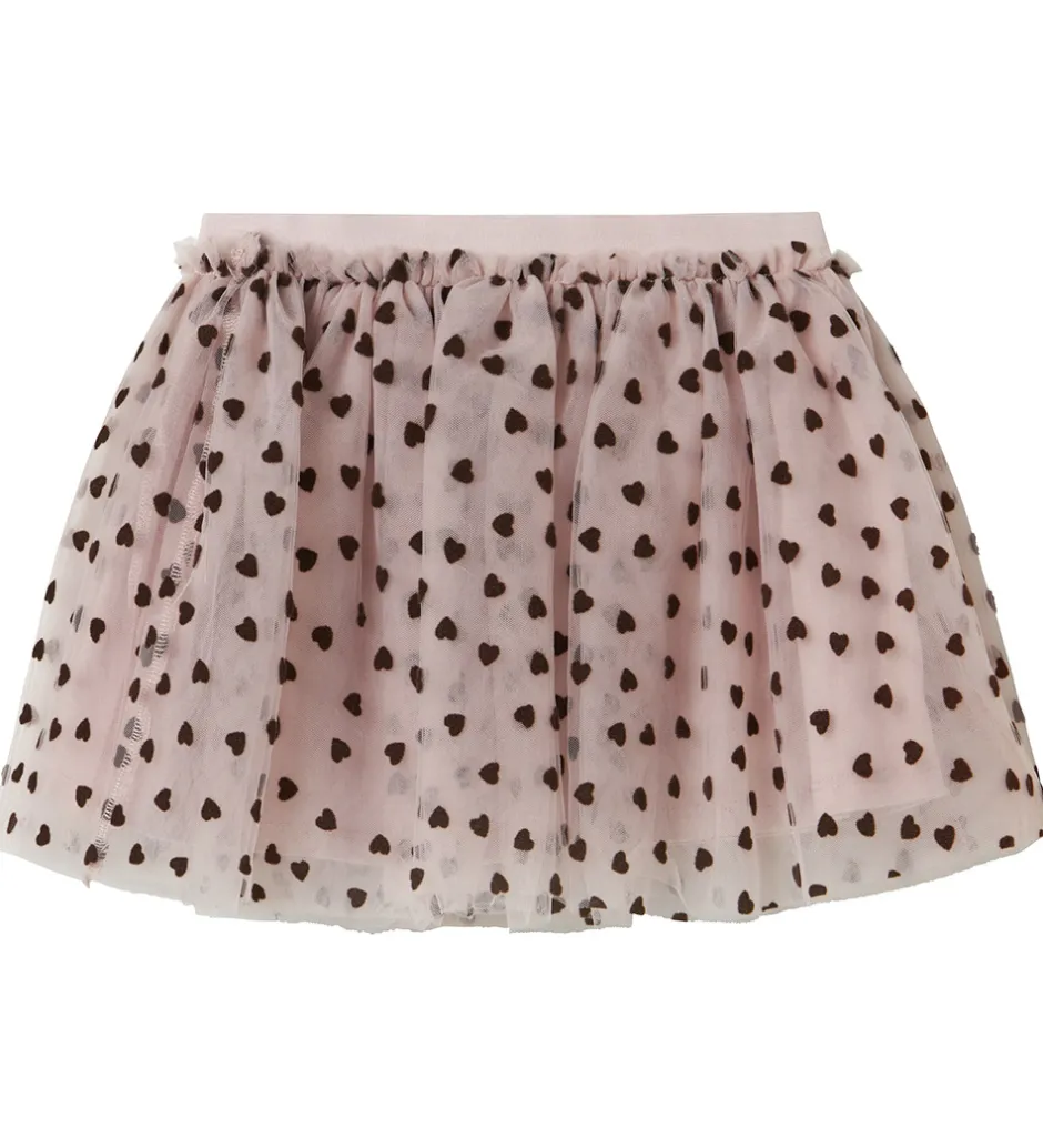 Nederdele|Name It Nederdel - Tyl - NmfNea - Burnished Lilac m. Hjerter