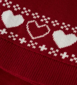 Juletøj|Huer Og Hatte|Name It Nissehue - Strik - NmnRismas - Jester Red/Hearts