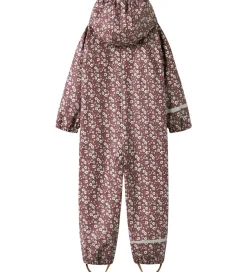 Regntøj|Name It Regndragt m. Fleece - NmfDry10 - Fig m. Blomster