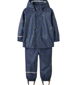 Regntøj|Name It Regntøj m. Seler - NmmDry10 - Vintage Indigo m. Print