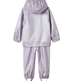 Regntøj|Name It Regntøj m. Seler - NmfDry10 - Metallic - Misty Lilac