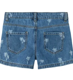 Shorts Og Knickers|Name It Shorts - NkfRose - Medium Blue Denim/Palm Tree