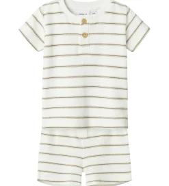 Shorts Og Knickers|Name It Shortssæt - Shorts/T-shirt - NbnOterry - Cloud Dancer