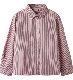 Pigetøj|Skjorter|Name It Skjorte - NkfSvala - Keepsake Lilac/Burgundy