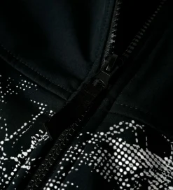 Softshell|Name It Softshell m. Fleece - NkmAlfa08 - Sort m. Refleksprint