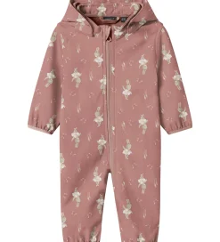 Overgangsjakker|Softshell|Name It Softshelldragt m. Fleece - NbnAlfa08 - Woodrose/BUNNY