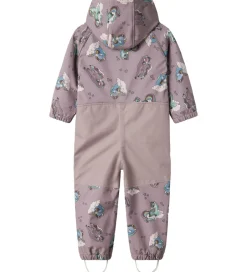 Softshell|Name It Softshelldragt m. Fleece - Noos - NmfAlfa08 - Purple Dov