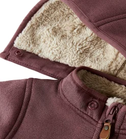 Softshell|Name It Softshelldragt m. Fleece - NbnMada08 - Rose Brown m. Øre