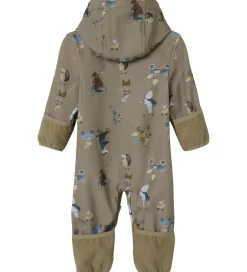 Softshell|Name It Softshelldragt m. Fleece - NbnAlfa08 - Silver Mink/GO