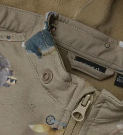 Softshell|Name It Softshelldragt m. Fleece - NbnAlfa08 - Silver Mink/GO