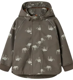 Softshell|Name It Softshelljakke m. Fleece - NmmAlfa08 - Morel/Rhino