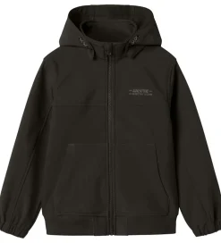 Softshell|Name It Softshelljakke m. Fleece - NkmAlfa08 - Cool Block - Sort