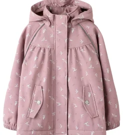 Softshell|Name It Softshelljakke m. Fleece - NmfAlfa08 - Woodrose/Bird