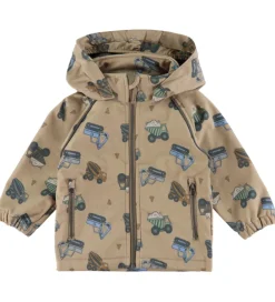 Softshell|Name It Softshelljakke m. Fleece - NmmAlfa08 - Silver Mink/Truck