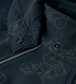 Softshell|Name It Softshelljakke m. Fleece - NmmAlfa08 - Dark Sapphire m.