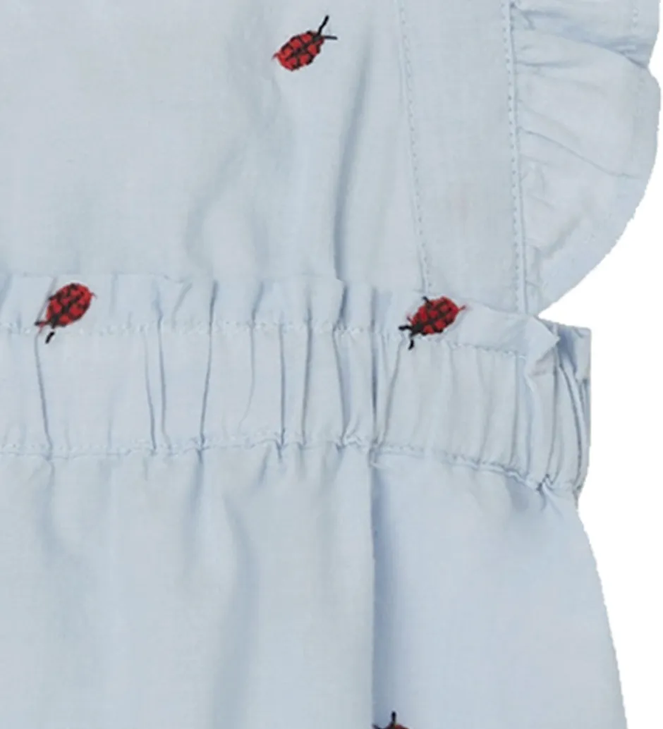 Sommerdragter|Name It Sommerdragt - NbfFerilla - Chambray Blue m. Mariehøner