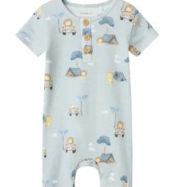 Sommerdragter|Name It Sommerdragt - NbmHelp - Pearl Blue m. Print