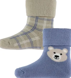 Strømper|Name It Strømper - 2-pak - NbmRimmos - Island Fossil/Flint Stone