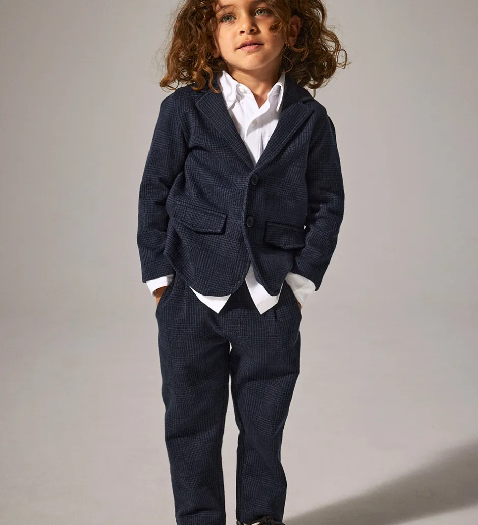 Juletøj|Bukser Og Jeans|Name It Sweatpants - NmmRobino - Navy Blazer/CHECK