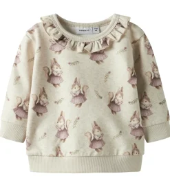 Sweatshirts|Pigetøj|Name It Sweatshirt - NbfShelly - Peyote Melange