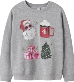 Juletøj|Sweatshirts|Name It Sweatshirt - NkfRasab - Grey Melange