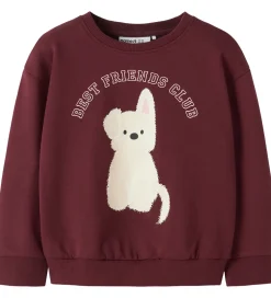 Pigetøj|Sweatshirts|Name It Sweatshirt - NmfViloui - Burgundy/ Best Friend Club