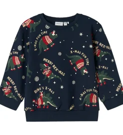 Juletøj|Sweatshirts|Name It Sweatshirt - NmmRoka - Navy Blazer