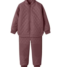 Termotøj|Name It Termotøj m. Fleece - PU - NmfMud - Rose Brown