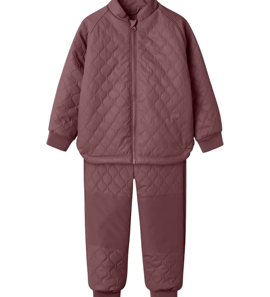 Termotøj|Name It Termotøj m. Fleece - PU - NmfMud - Rose Brown