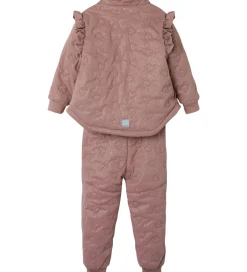 Termotøj|Name It Termotøj m. Fleece - NmfMoon - Woodrose m. Glitter