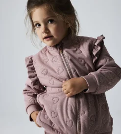 Termotøj|Name It Termotøj m. Fleece - NmfMoon - Woodrose m. Glitter