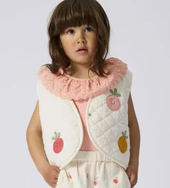 Toppe|Name It Top - Rib - NmfHelianay - Apricot Blush m. Hulmønster