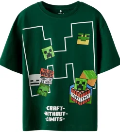Drengetøj|T-Shirts|Name It T-shirt - NkmNels - Minecraft - Bistro Green