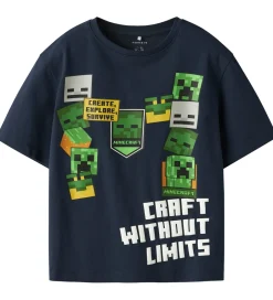 Drengetøj|T-Shirts|Name It T-shirt - NkmNels - Minecraft - Navy Blazer