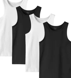 Undertøj|Name It Undertrøje - Noos - NkmTank - 4-pak - Sort/w/ 2 x Bright