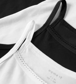 Undertøj|Name It Undertrøje - NOOS - NkfStrap - 4-pak - Sort/w/ 2 x Brigh