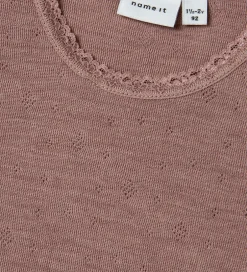 Undertøj|Name It Undertrøje - Uld - Hulmønster - NmfWang - Antler