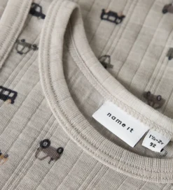 Undertøj|Name It Undertrøje - Uld - Rib - Nacreous Cloud/Small cars