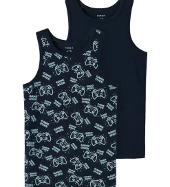 Undertøj|Name It Undertrøjer - Noos - 2-pak - NkmTank - Dark Sapphire