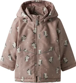 Vinterjakker|Name It Vinterjakke - NmfMaxi - Woodrose/UNICORN