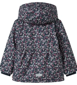Vinterjakker|Name It Vinterjakke - NmfSnow05 - Dark Sapphire m. Blomster