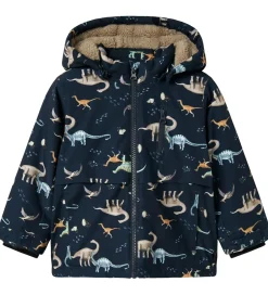 Vinterjakker|Name It Vinterjakke - NmmSnow05 - Dark Sapphire m. Dinoer