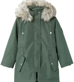 Vinterjakker|Name It Vinterjakke - NOOS - NkfMilla Parka - Agave Green