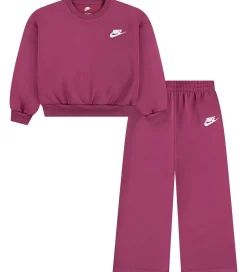 Sweatshirts|Nike Bluse/Bukser - Wide Leg - Sweet Beet