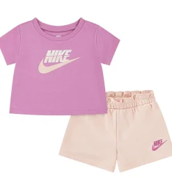 Shorts Og Knickers|Nike Shortssæt - T-shirt/Shorts - Washed Coral